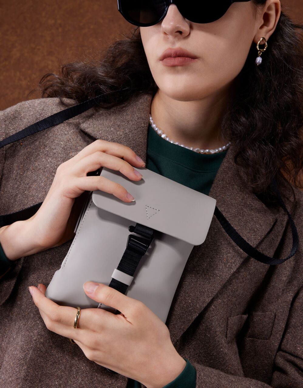 Bandolera Spläsh Mini Crossbody BagTaupe